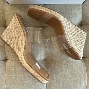 Steven New York Malaya Clear Wedges Size 9.5